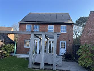 Beautiful South Facing array of 18 Solar Panels in Mono Black