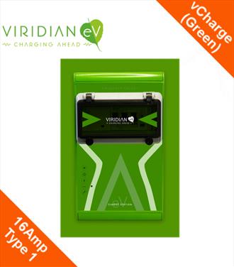 Viridian vCharge Classic 16Amp Tethered Type 1 (Green Hourglass)