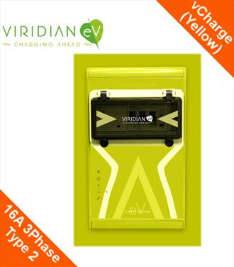 Viridian vCharge Classic 16Amp 3Phase Tethered Type 2 (Yellow Hourglass)