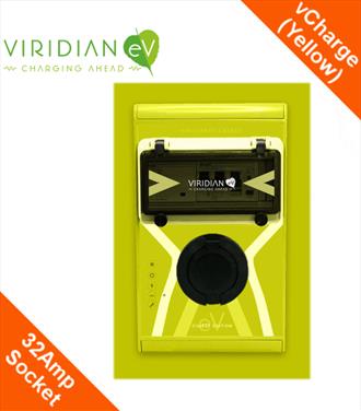 Viridian vCharge Classic 32Amp Socket (Yellow Hourglass)