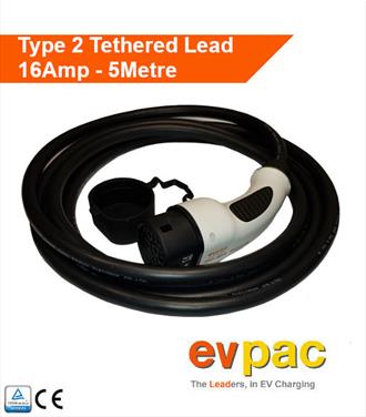 16Amp Type 2 (62196-2) 5metre Tethered Lead <br /> 