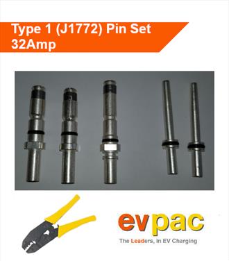 Type 1 Plug Pin Set with Hand Crimping Tool